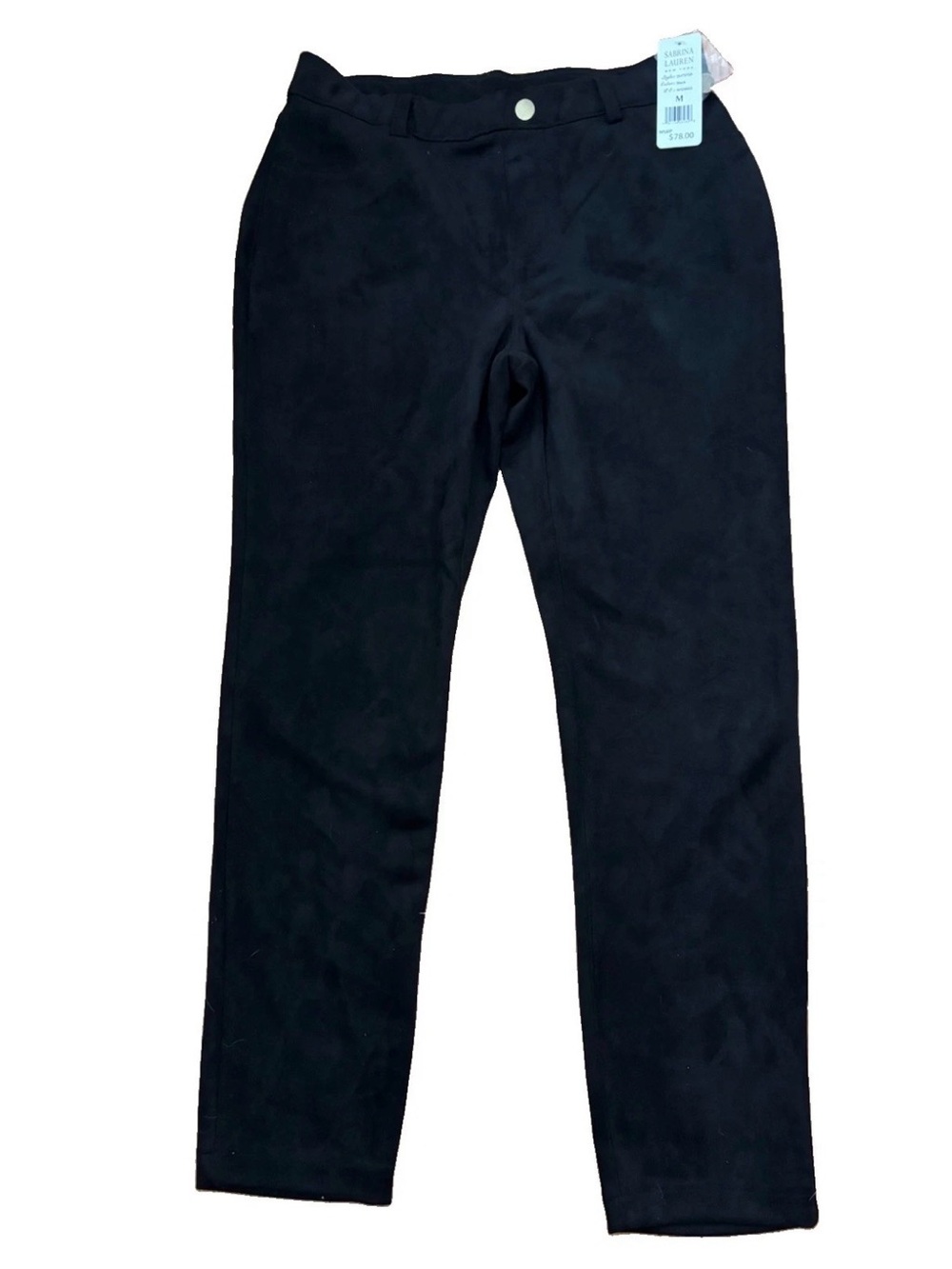 Sabrina Lauren Women’s Velvet Pull On Pants - Black - Medium